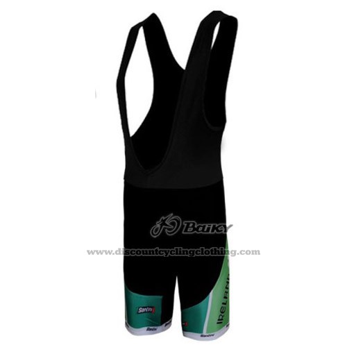 2012 Cycling Jersey Ireland White and Green Short Sleeve and Bib Short